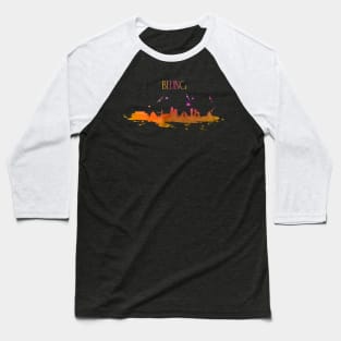 Beijing Skyline Baseball T-Shirt